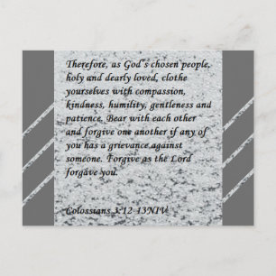 Colossians 3:12-13 Scripture Post Card