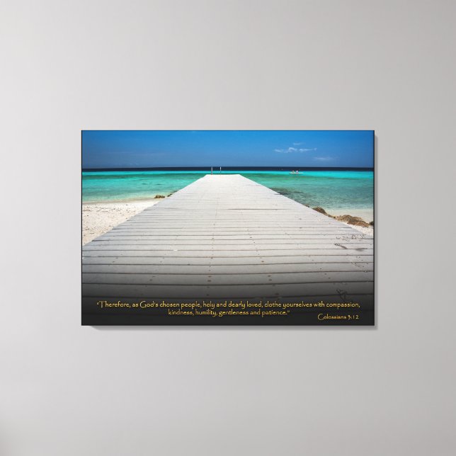 Colossians 3:12 Christian Bible Verse Canvas Art (Front)