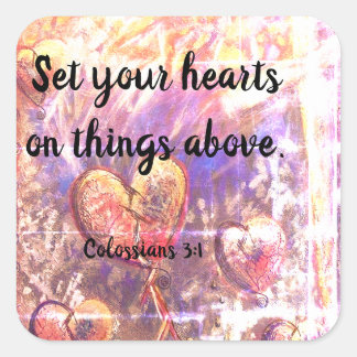 Colossians 3:1 Christian Bible Scripture Stickers