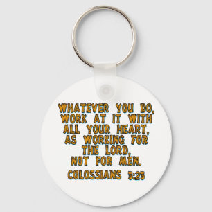 Colossians 3:23 keychain