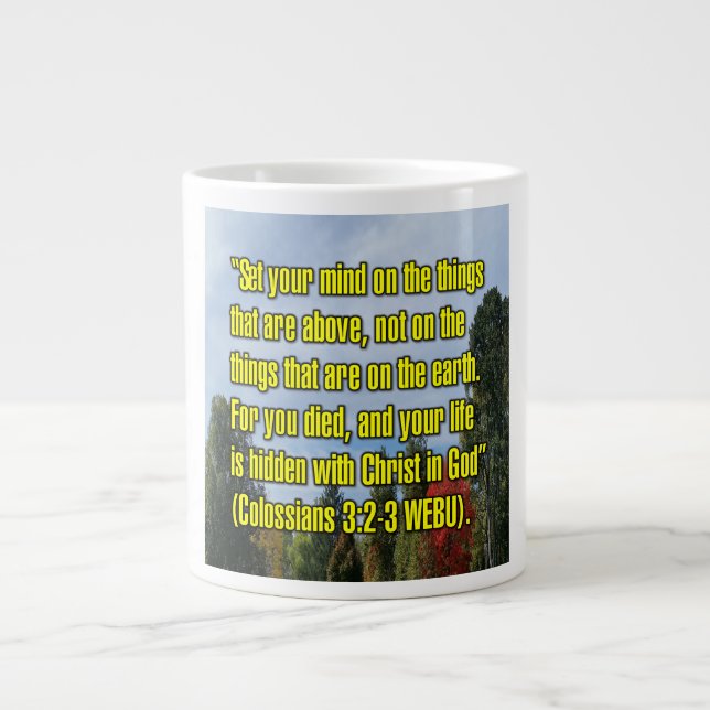 Colossiens 3:2-3 WEBU Mug (Devant)