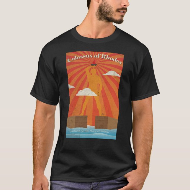 Colossus of Rhodes the Ancient Wonder T-Shirt (Front)