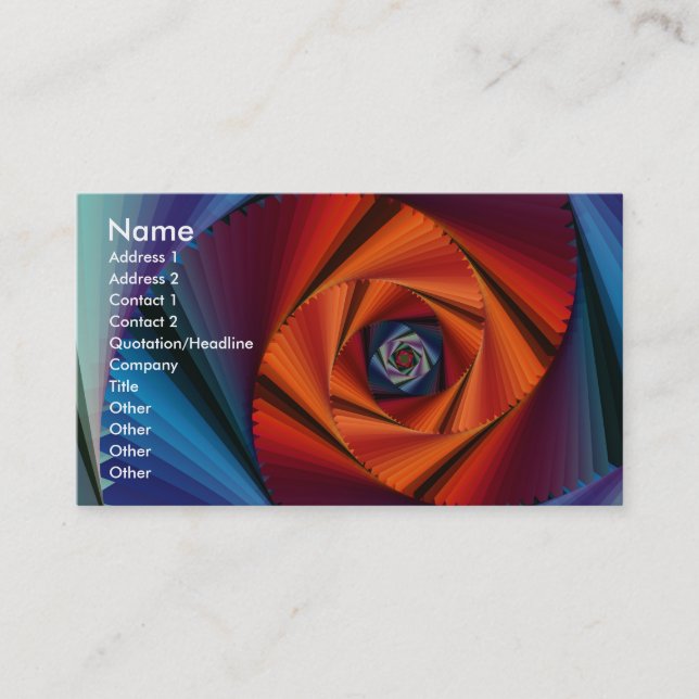 Colour 18. business card (Front)