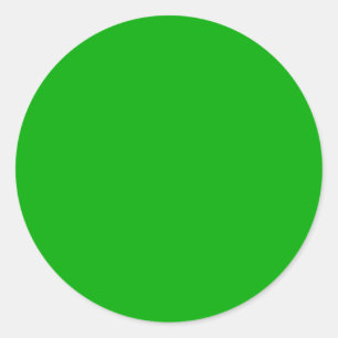 Colour 2 - Very Green Visual Identifiers Colour On Classic Round Sticker