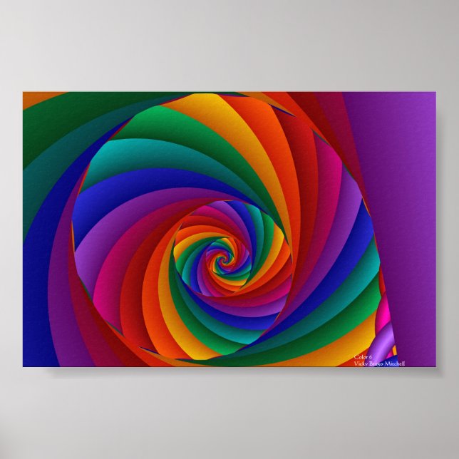 Colour 6 Abstract Art Poster (Front)