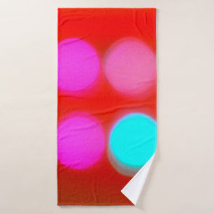 Colour Abstract Blurred red background bokeh light Bath Towel