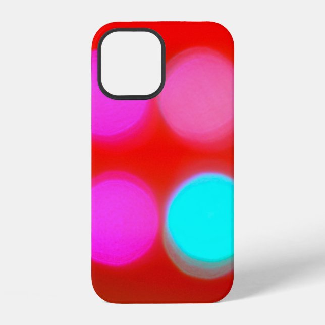 Colour Abstract Blurred red background bokeh light iPhone Case (Back)