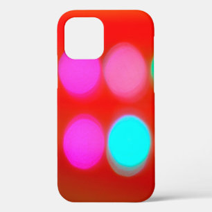 Colour Abstract Blurred red background bokeh light iPhone 12 Case