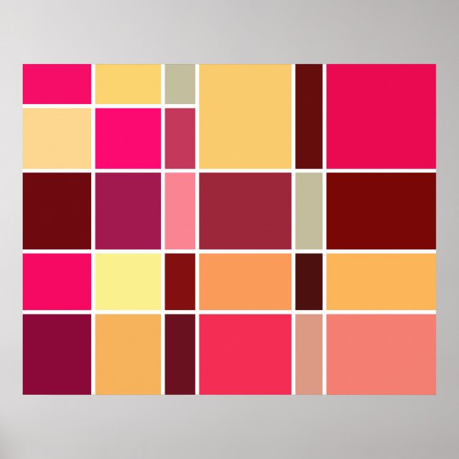 Colour Abstract Composition Poster (Front)