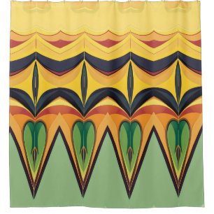 Colour Abstract pattern bold Shower Curtain