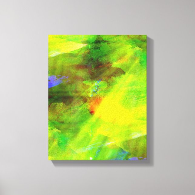 colour abstract seamless background green, yellow canvas print (Front)