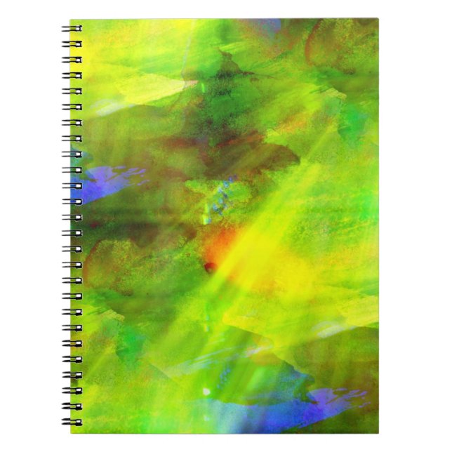 colour abstract seamless background green, yellow notebook (Front)