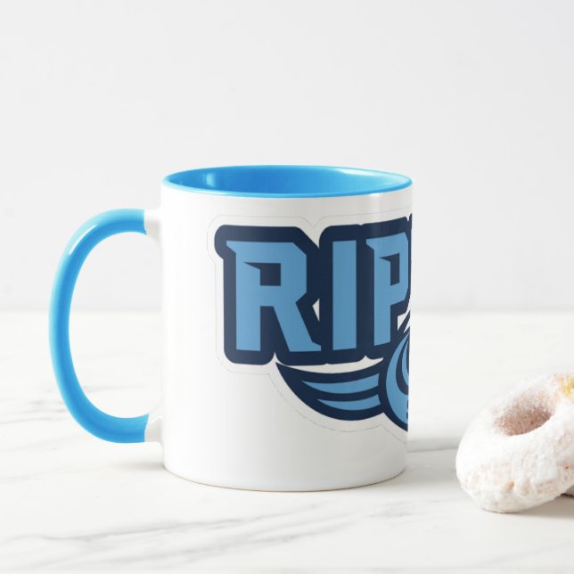 Colour accented coffee mug (With Donut)
