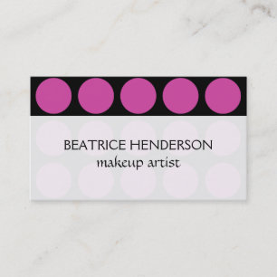 Colour adjustable Polka Dots on Black Business Card