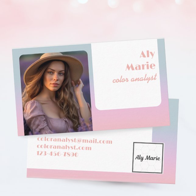 Colour Analyst Personal Stylist Logo Business Card (Creator Uploaded)