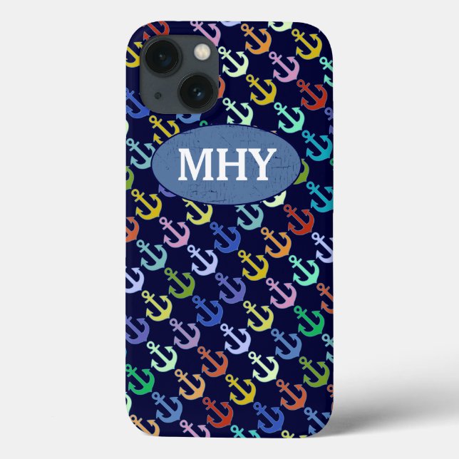 colour anchors pattern personalized Case-Mate iPhone case (Back)