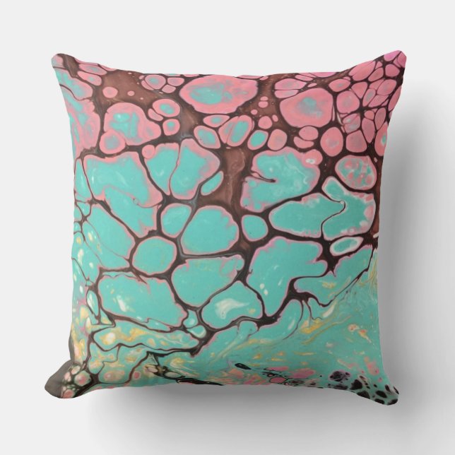 Colour and shape in each corner throw pillow (Front)