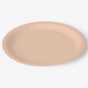 colour apricot paper plate