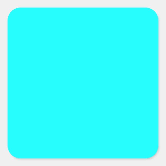 colour aqua / cyan square sticker (Front)