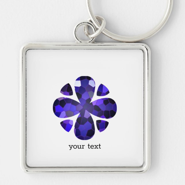 Colour Art, Blue Keychain (Front)
