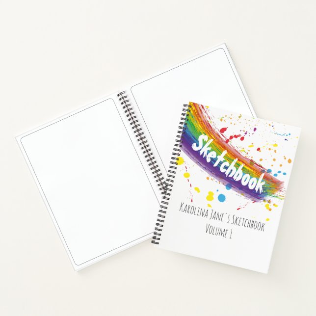 Colour Art Cute personalized kid sketchbook Notebook (Inside)