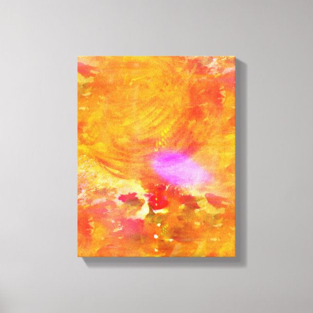 colour art seamless background yellow, orange canvas print (Front)