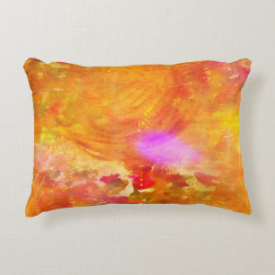 colour art seamless background yellow, orange decorative pillow