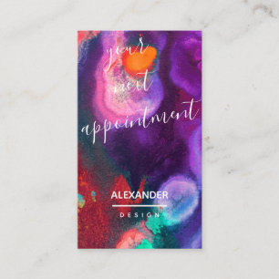 Colour Awakening   Abstract Expression Design Appointment Card