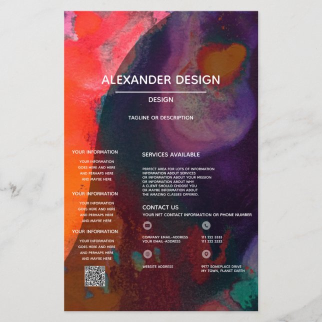 Colour Awakening | Abstract Expression Design Flyer (Front)