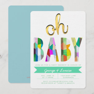 Colour Baby Shower Invite
