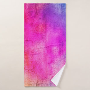 Colour background. Grunge red blue and yellow pain Bath Towel