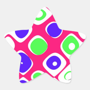 colour ball Sphere with colour dots Star Sticker