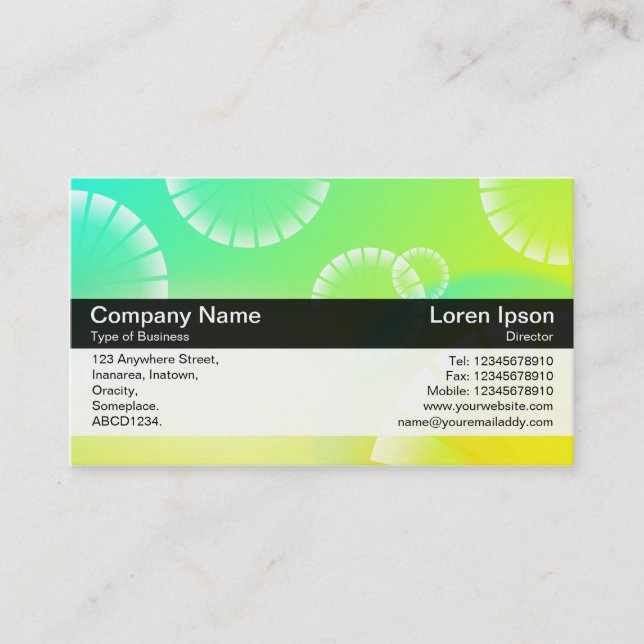 Colour Band - Black - Abstract Business Card (Front)