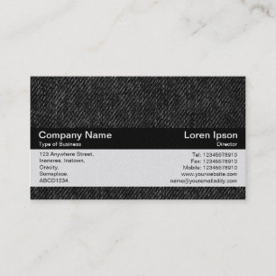 Colour Band - Black - Black Denim Business Card