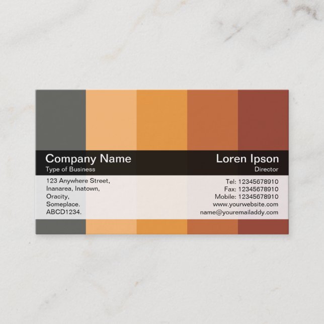 Colour Band - Black - Colours Business Card (Front)