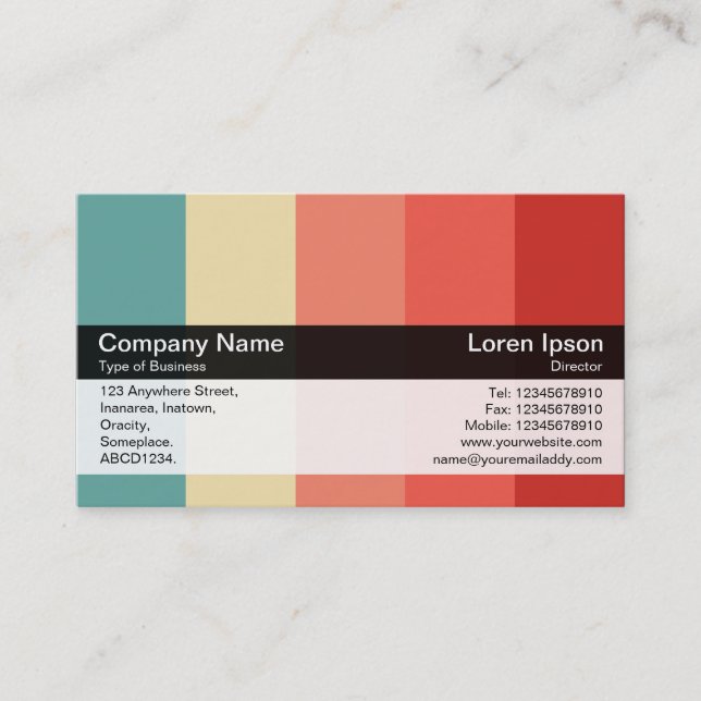 Colour Band - Black - Colours Business Card (Front)