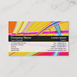 Colour Band - Black - Fractal Abstract Business Card