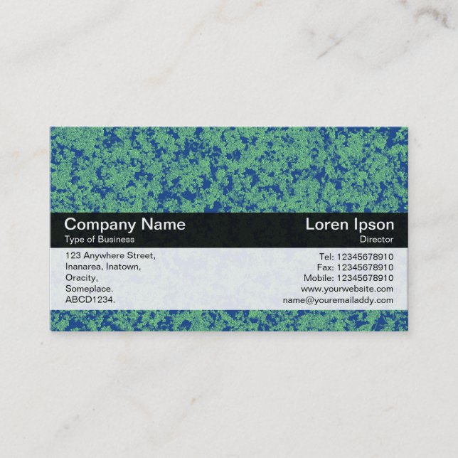 Colour Band - Black - Green Stone Business Card (Front)