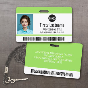 Colour Bar ID Employee Photo, Code, Logo, Name Badge