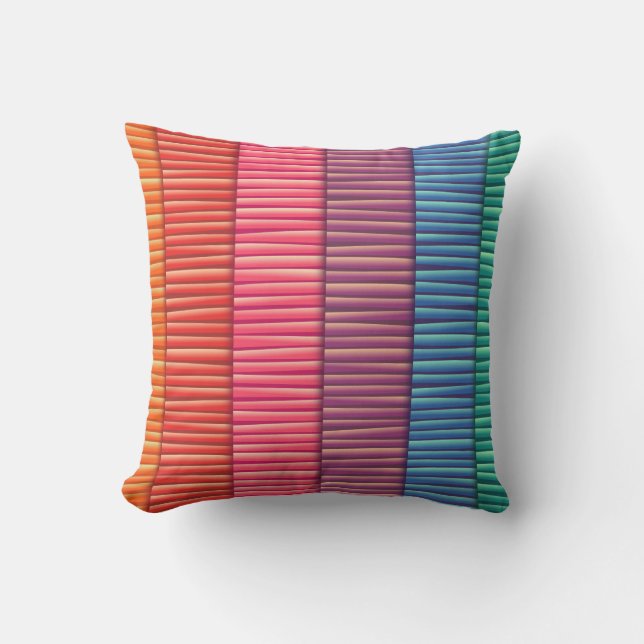 Colour Bar Throw Pillow (Front)