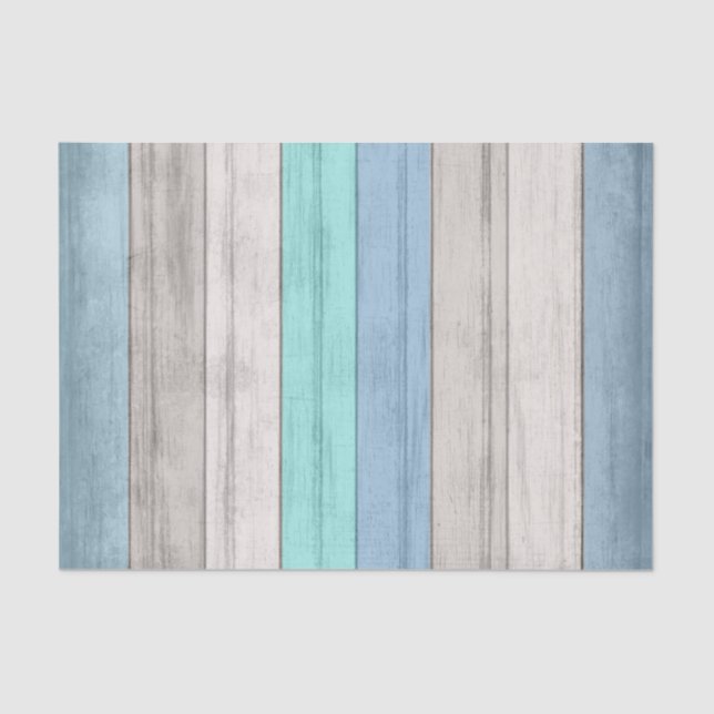 Colour Beach Wood Stripes Tissue Paper (Front)