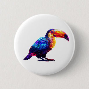 Colour Beautiful Toucan 2 Inch Round Button