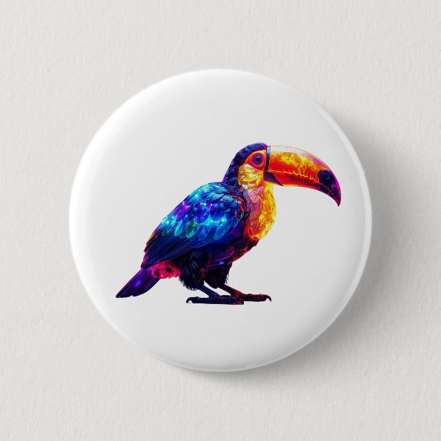 Colour Beautiful Toucan 2 Inch Round Button (Front)