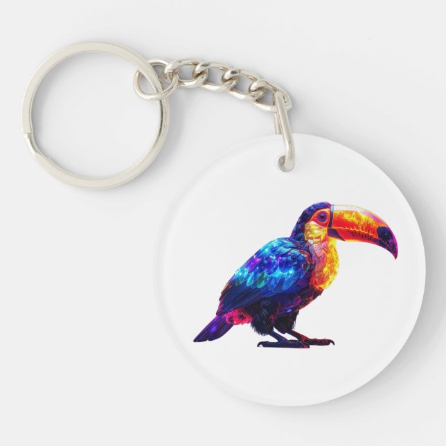 Colour Beautiful Toucan Keychain (Front)