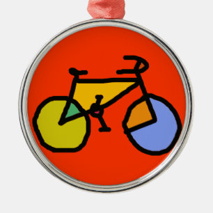 colour bike metal ornament
