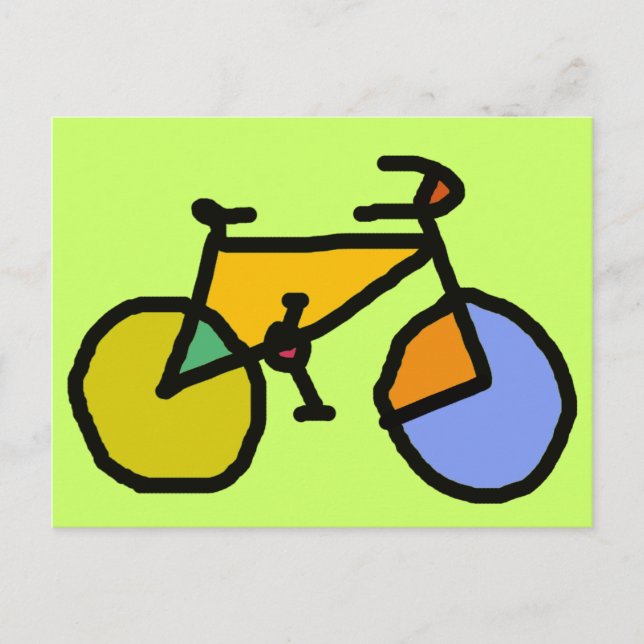 colour bike postcard (Front)