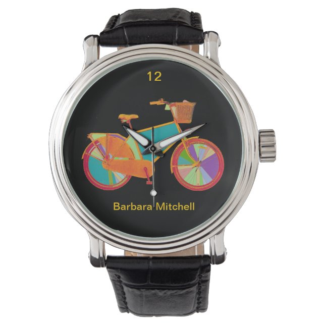 colour bike timepiece watch (Front)