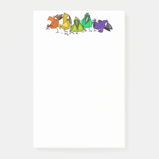 Colour Birds Post-it® Notes (Front)