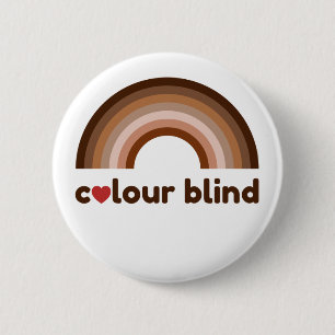 Colour blind love rainbow 2 inch round button