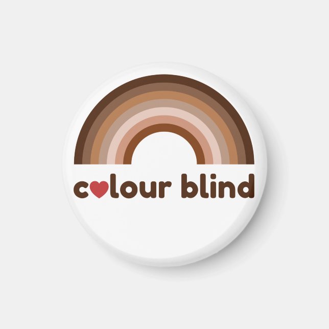 Colour blind love rainbow magnet (Front)